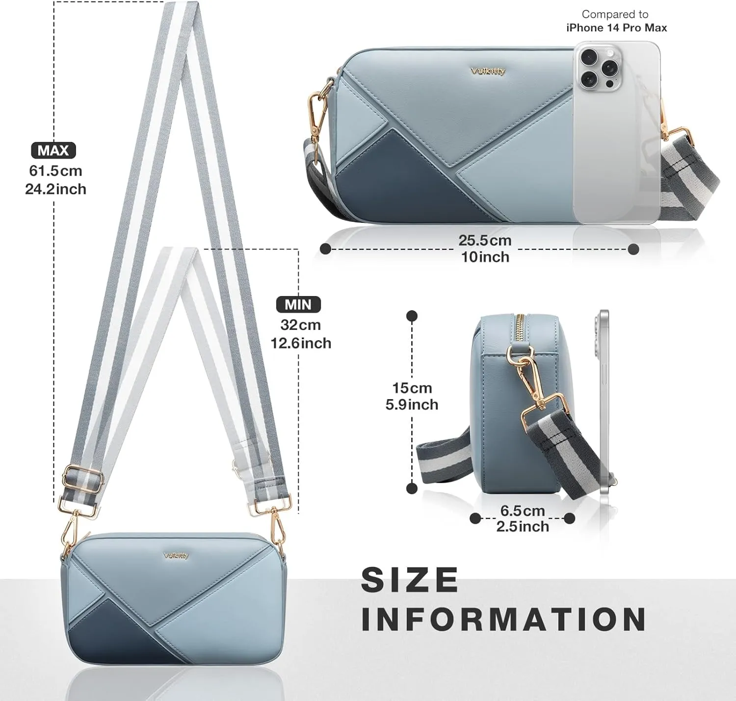 Crossbody Bags for Women Trendy Crossbody Purse Shoulder Side Bag with Adjustable Wide Strap