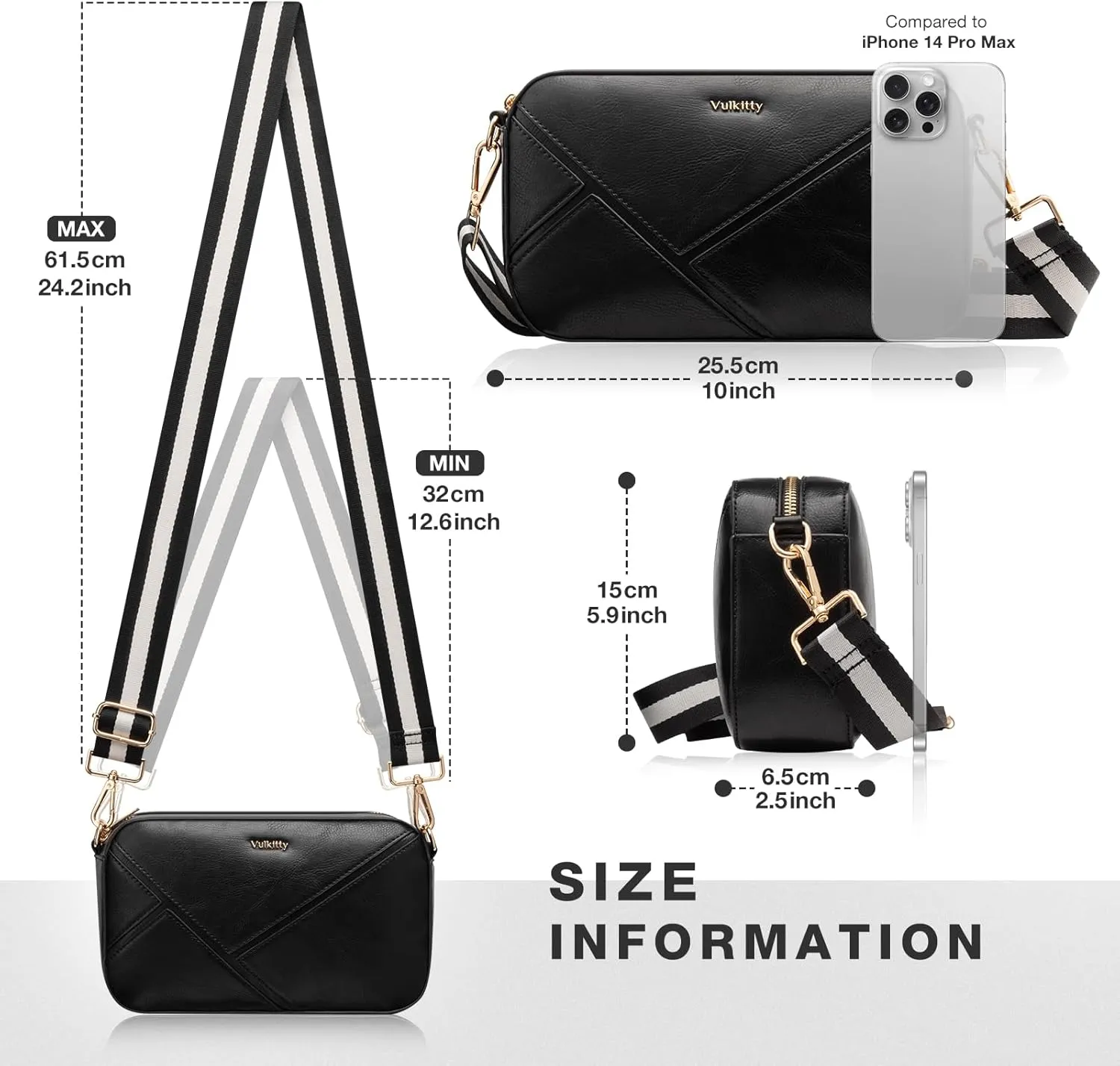Crossbody Bags for Women Trendy Crossbody Purse Shoulder Side Bag with Adjustable Wide Strap
