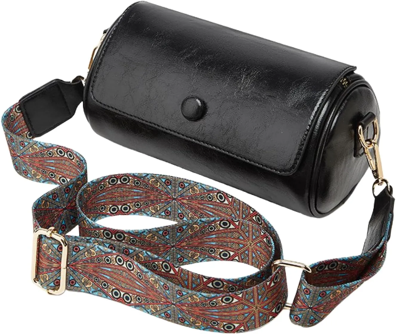 Crossbody Bags for Women Vegan Leather Purses Small Shoulder Handbags with Wide Strap