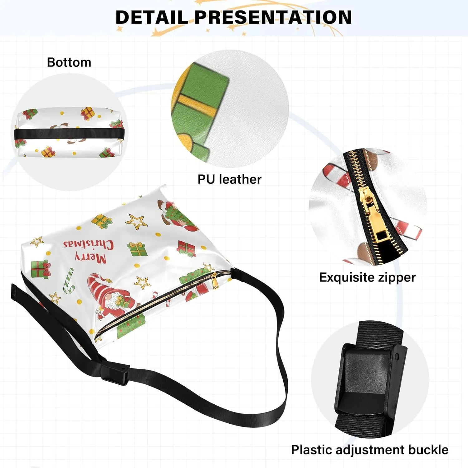 Crossbody Bags for Women Vegan Leather Shoulder Handbag Purses for Women with Adjustable Wide Strap Patternt 1