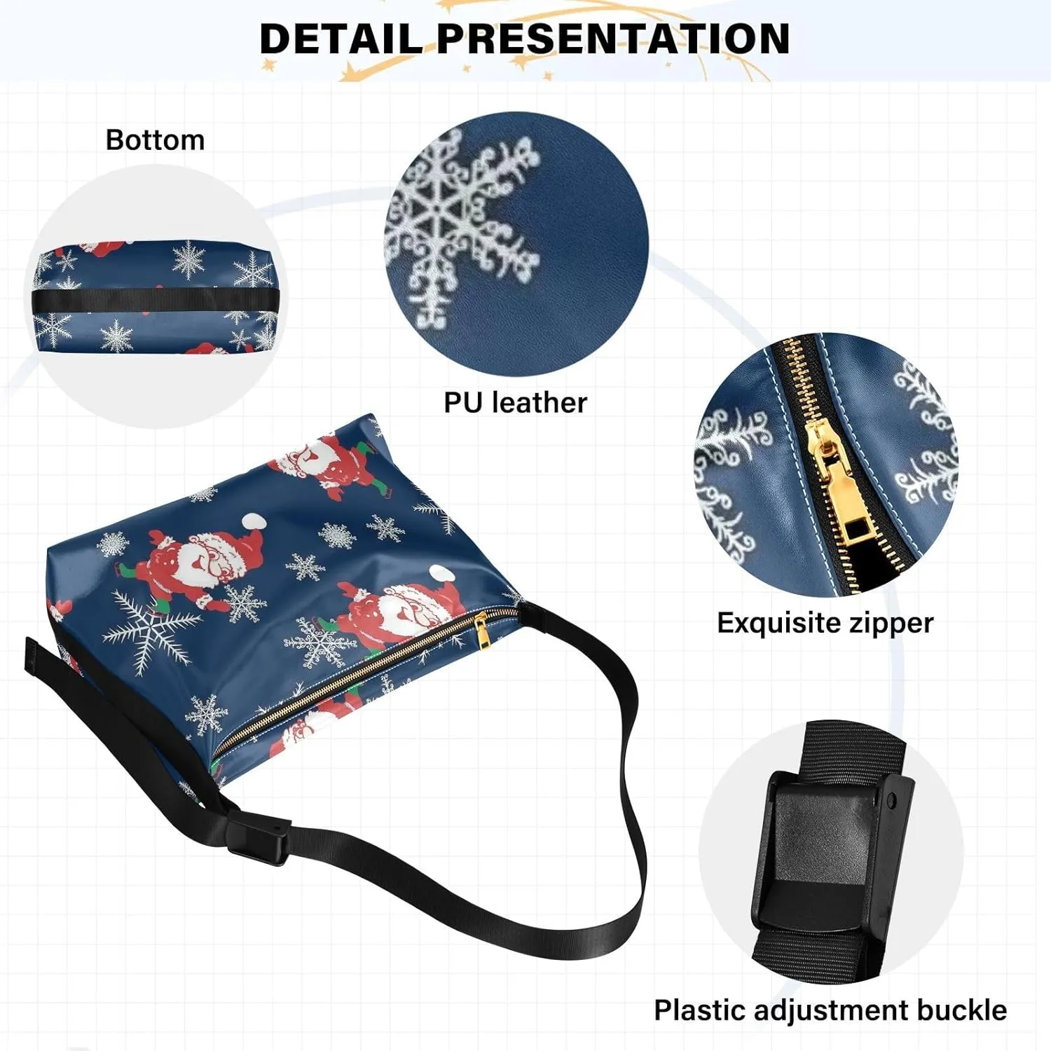 Crossbody Bags for Women Vegan Leather Shoulder Handbag Purses for Women with Adjustable Wide Strap Patternt 1