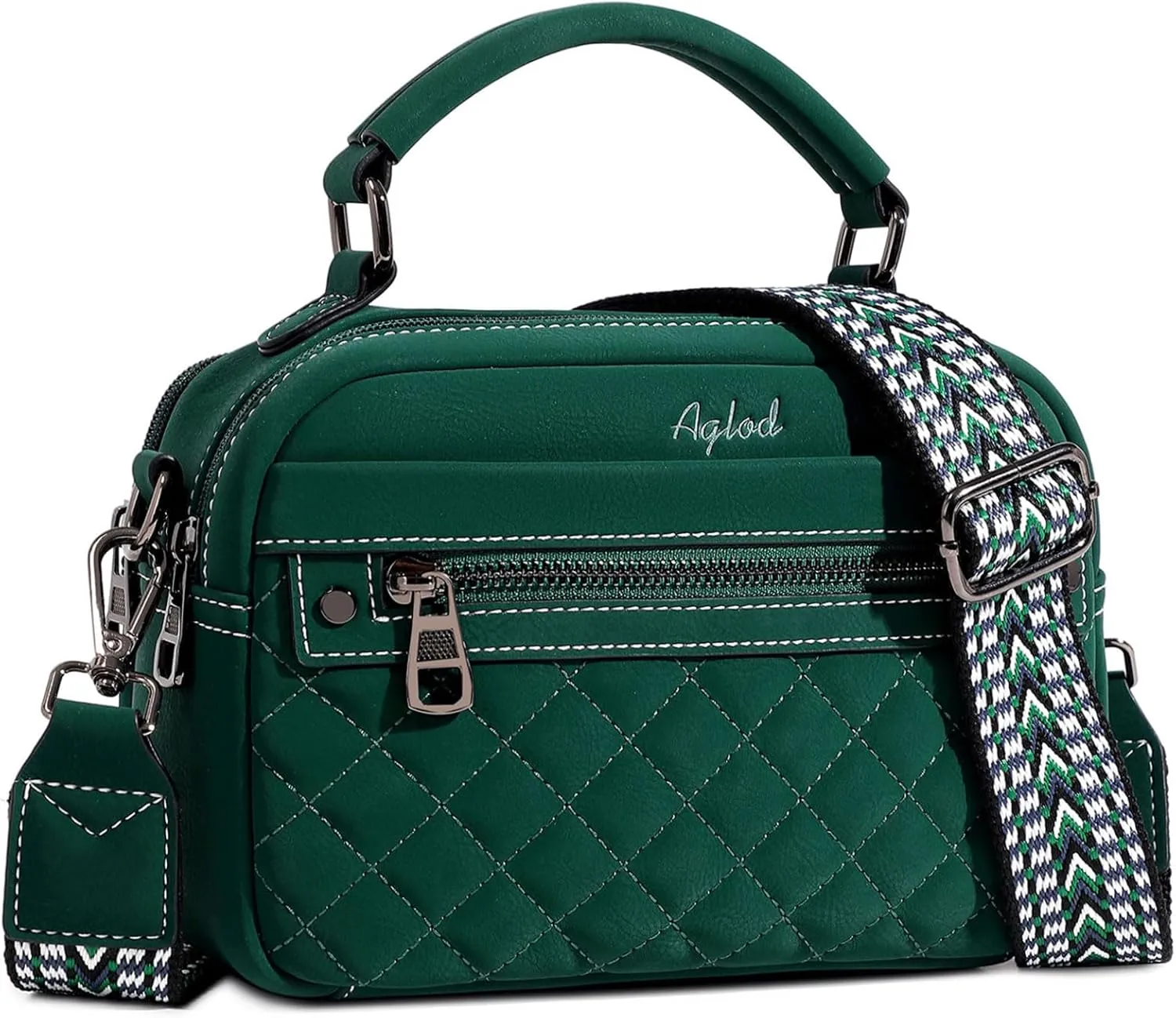 Crossbody Bags for Women Vegan Leather Shoulder Handbags Small Cross Body Purses for Women Trendy with Wide Strap