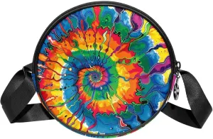 Crossbody Bags for Women,Crossbody Bag Men,Small Sling Bag,Colorful Picture Rainbow Swirl,Crossbody Purse
