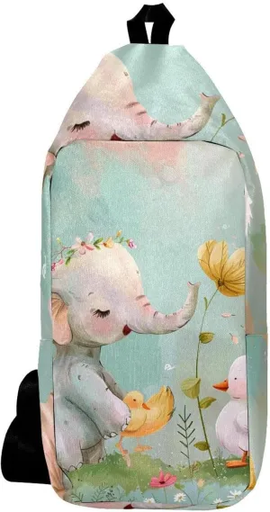 Crossbody Bags for Women,Crossbody Bag Men,Small Sling Bag,Flower Bush Rabbit and Elephant,Crossbody Purse