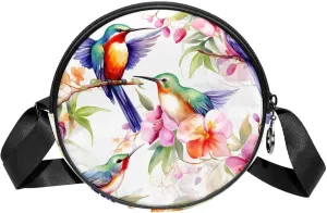Crossbody Bags for Women,Crossbody Bag Men,Small Sling Bag,Flowers and Birds Flower Bush,Crossbody Purse