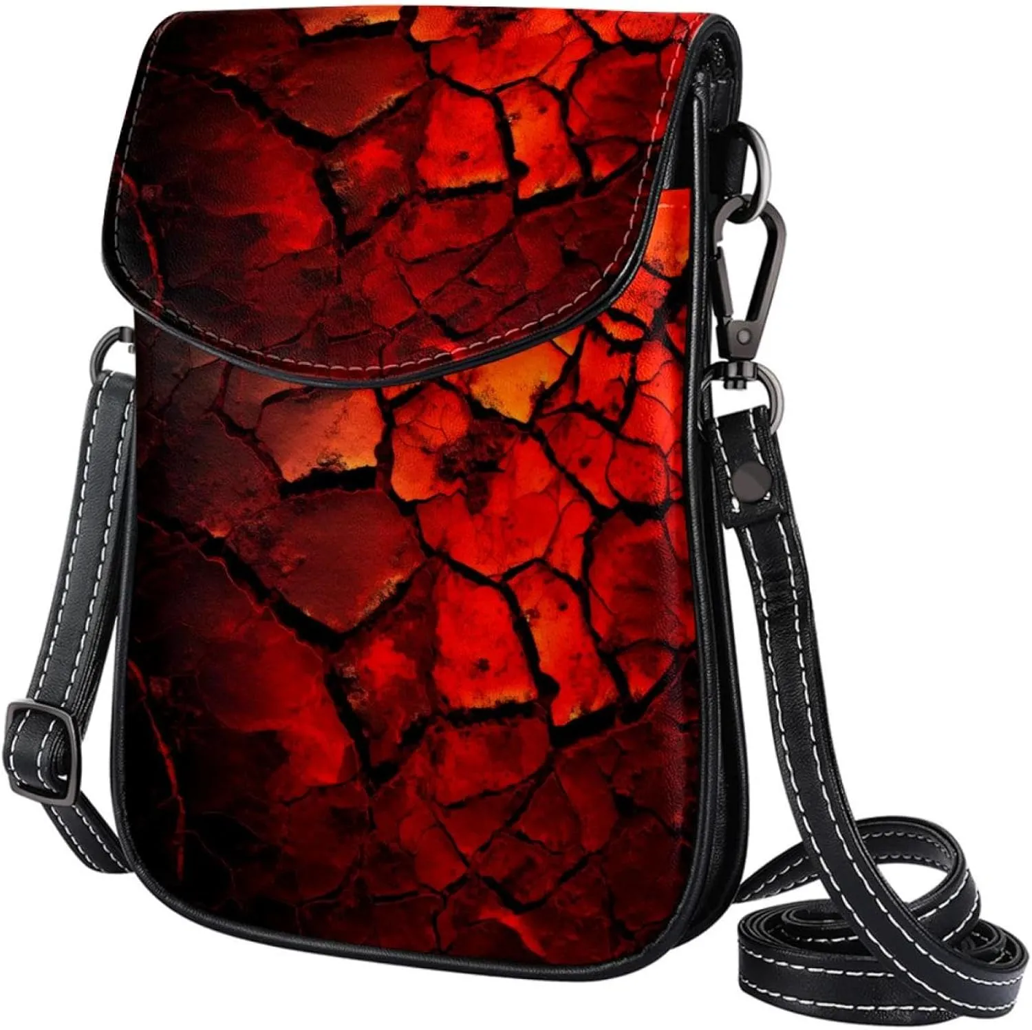 Crossbody Bags for Women,Crossbody Bag Men,Small Sling Bag,Volcano Surface Texture,Crossbody Purse