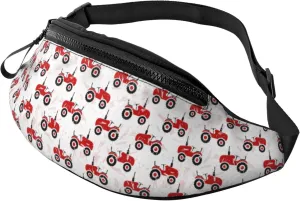 Crossbody Fanny Packs for Women Men - Red Wheeled Tractors Running Waist Bag Travel Belt Bag for Women Men
