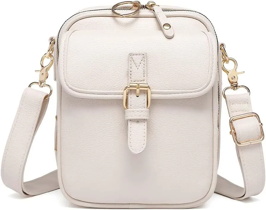 Crossbody Leather Bag for Women, Multi-Slot Multifunctional Large Capacity Bags Adjustable Shoulder Bags