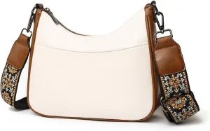 Crossbody Purses for Women Handbags Leather Crescent Bags, Shoulder Bag with Adjustable Wide Strap