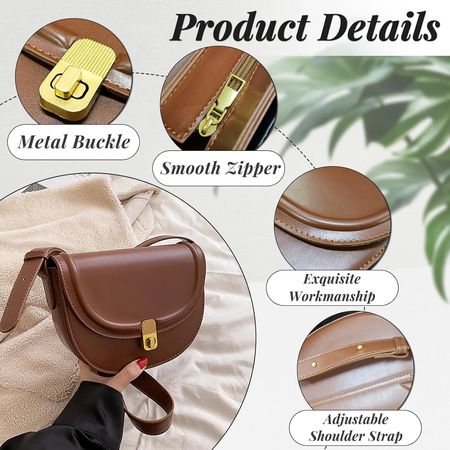 Crossbody Purses for Women, Leather Purse Small Crossbody Bags for Women, Fashionable Shoulder Bag Cross Body Purse