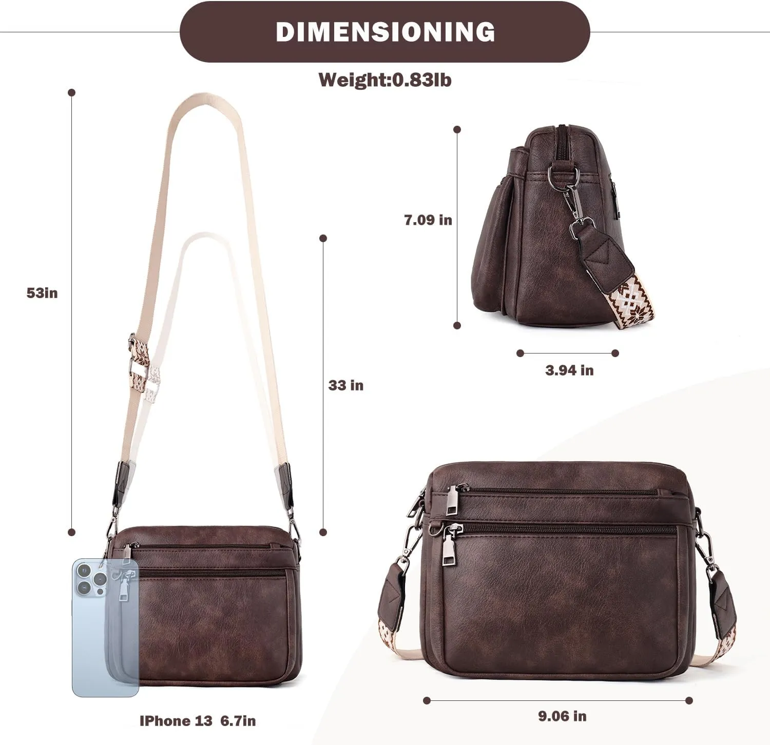 Crossbody Purses for Women Trendy,Vegan Leather Crossbody Bags,Cell Phone Camera Shoulder Handbags with Card Slots
