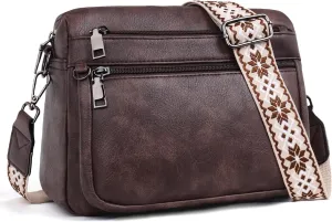 Crossbody Purses for Women Trendy,Vegan Leather Crossbody Bags,Cell Phone Camera Shoulder Handbags with Card Slots