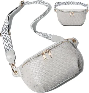 Crossbody Sling Bag Purse for Women - Small Chest Fanny Pack Trendy Travel Faux Leather Cross Body Bags with Adjustable Strap
