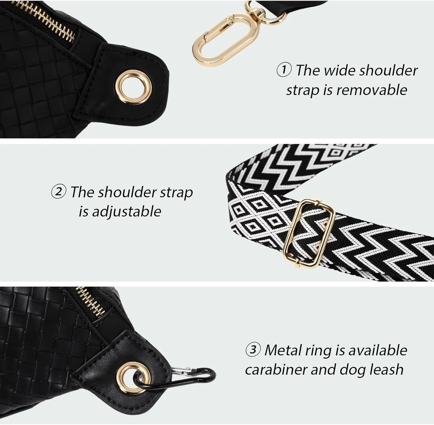 Crossbody Sling Bag Purse for Women - Small Chest Fanny Pack Trendy Travel Faux Leather Cross Body Bags with Adjustable Strap