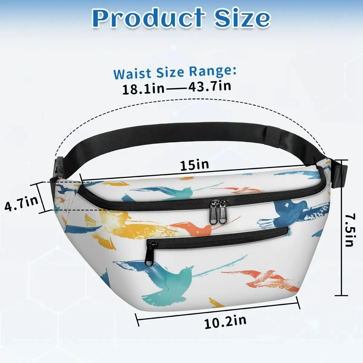 Crossbody Sling Bags for Women Men Pigeons Print Casual Sling Backpack Daypack Chest Bag for Travel Sport Hiking Running