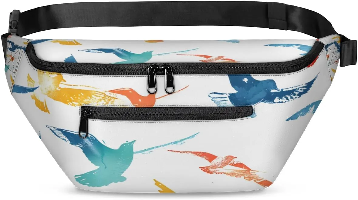 Crossbody Sling Bags for Women Men Pigeons Print Casual Sling Backpack Daypack Chest Bag for Travel Sport Hiking Running