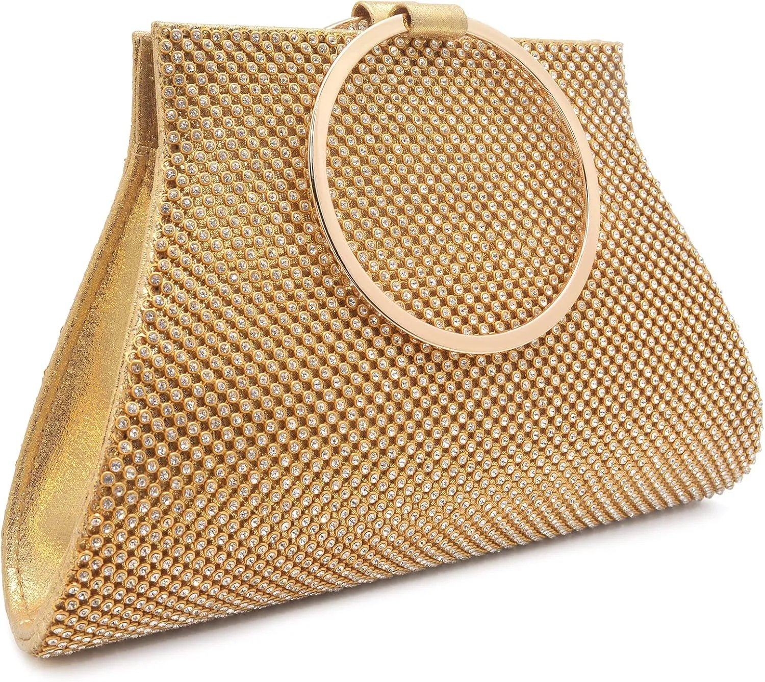 Crystal Clutch Purses Bride and Bridesmaid Handbag Elegant Wristlet Evening Bag for Women