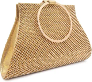 Crystal Clutch Purses Bride and Bridesmaid Handbag Elegant Wristlet Evening Bag for Women