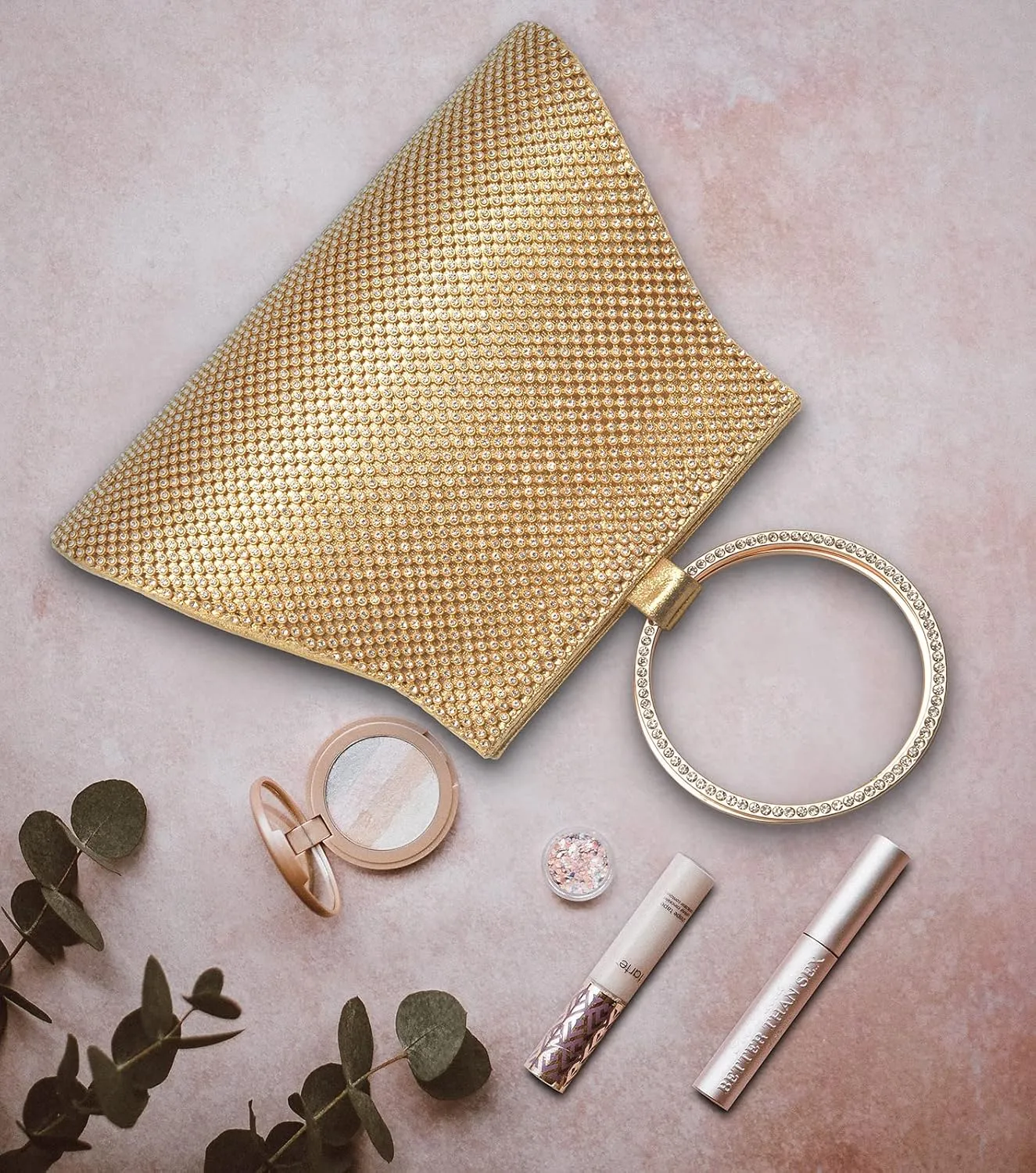 Crystal Clutch Purses Bride and Bridesmaid Handbag Elegant Wristlet Evening Bag for Women