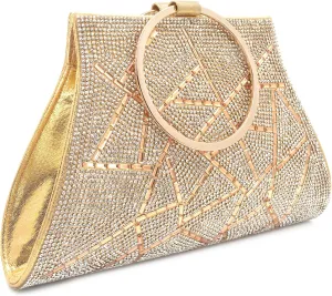 Crystal Clutch Purses Bride and Bridesmaid Handbag Elegant Wristlet Evening Bag for Women