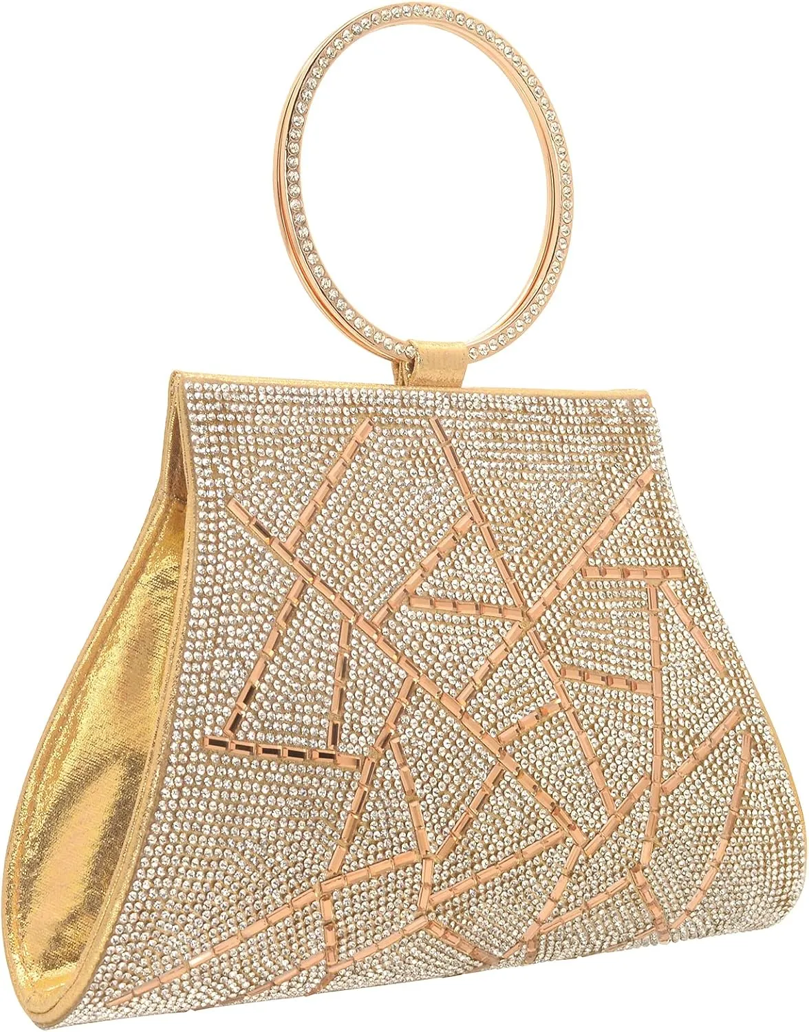 Crystal Clutch Purses Bride and Bridesmaid Handbag Elegant Wristlet Evening Bag for Women