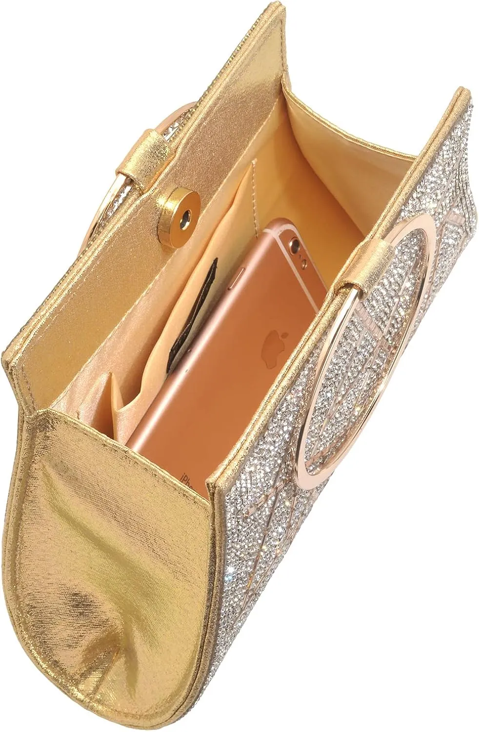 Crystal Clutch Purses Bride and Bridesmaid Handbag Elegant Wristlet Evening Bag for Women