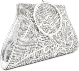 Crystal Clutch Purses Bride and Bridesmaid Handbag Elegant Wristlet Evening Bag for Women