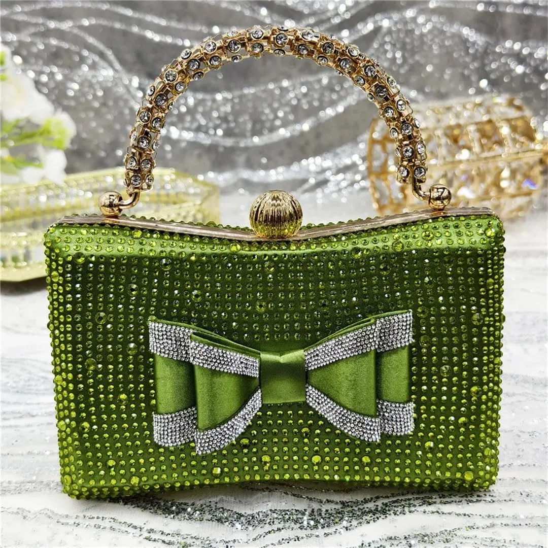 Crystal Embellished Slingback Stiletto Heel Office Party Women Shoes Clutch Bag Set