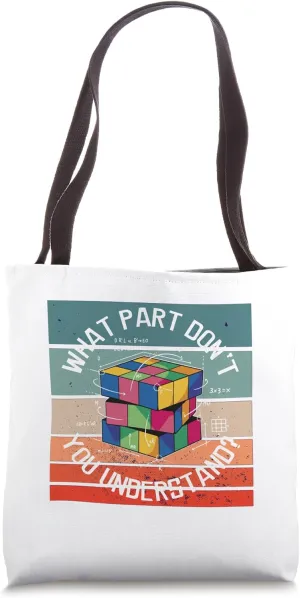 Cube Puzzle Notations Mathematical symbols Complexity Tote Bag