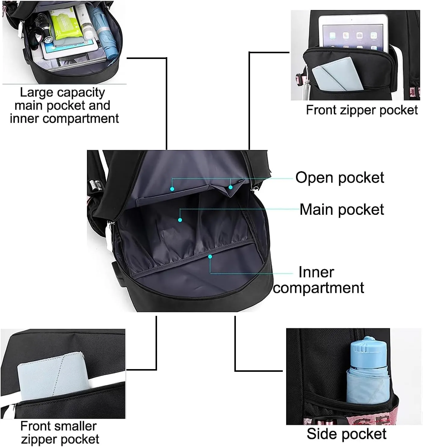 Custom Backpack for Girls Customized Pink Backpack for School Waterproof Kids Personalized Middle Schoolbag Children Bookbag boys