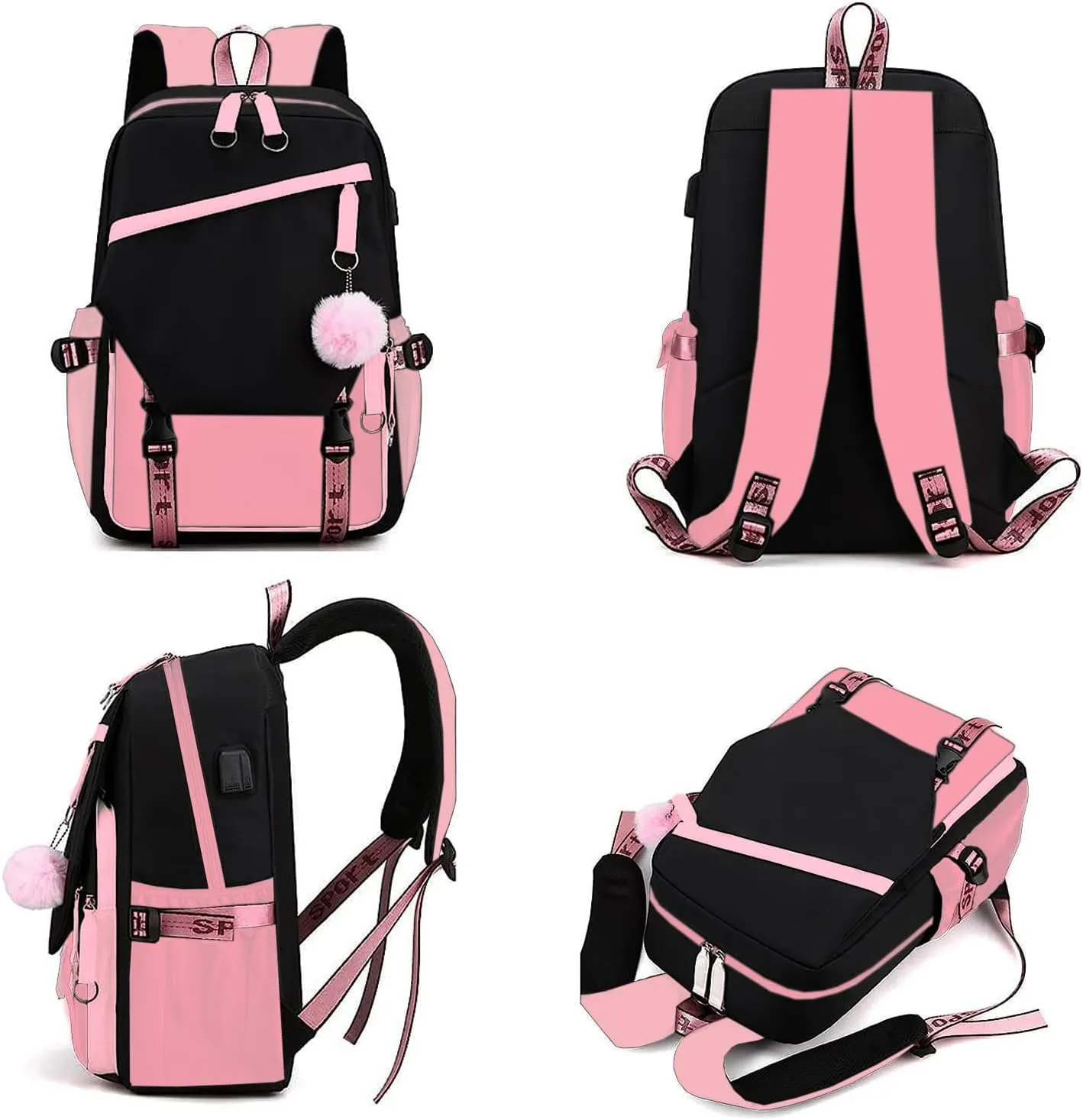 Custom Backpack for Girls Customized Pink Backpack for School Waterproof Kids Personalized Middle Schoolbag Children Bookbag boys