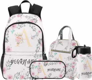 Custom Backpacks for Girls Personalized Name Kids School Backpack Children Casual Daypack Backpacks Customized Kid's Backpack School Bag for Girls Child Back to School Gift