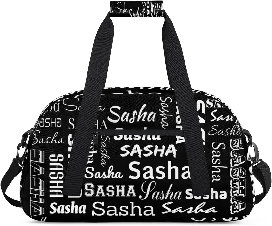 Custom Cheer Bag Dance Gym Bags for Women, Personalized Name Sport Duffel Bag Weekender Bags Travel Duffel Bags Black Personalized Gifts