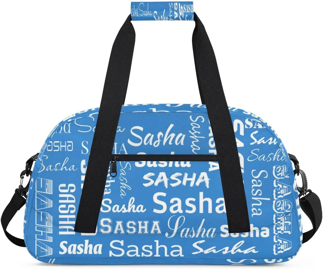 Custom Cheer Bag Dance Gym Bags for Women, Personalized Name Sport Duffel Bag Weekender Bags Travel Duffel Bags Blue Personalized Gifts