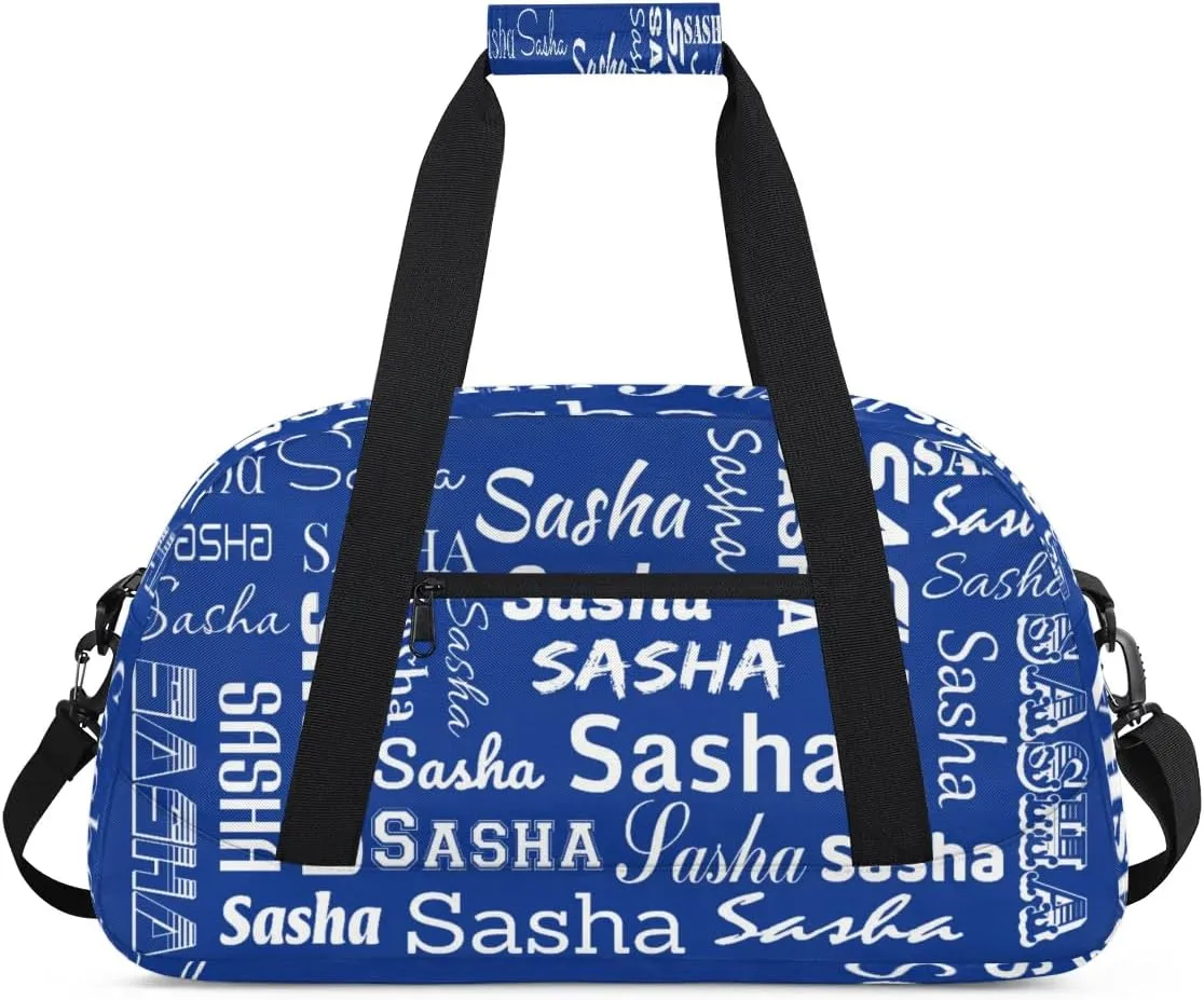 Custom Cheer Bag Dance Gym Bags for Women, Personalized Name Sport Duffel Bag Weekender Bags Travel Duffel Bags Cobalt Blue Personalized Gifts