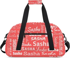Custom Cheer Bag Dance Gym Bags for Women, Personalized Name Sport Duffel Bag Weekender Bags Travel Duffel Bags Coral Red Personalized Gifts