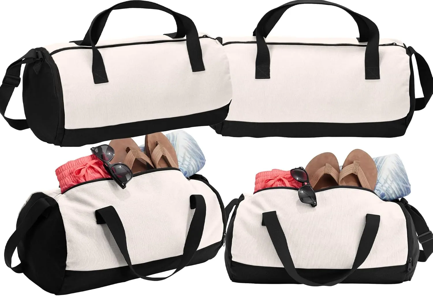Custom Cotton Barrel Duffel Bag- Perfect Gym Bag for Men and Women, Ideal as a Travel Bag or Overnight Bag, Best Duffle Bag for Travel - Cheer Bag - Wrestling Bag