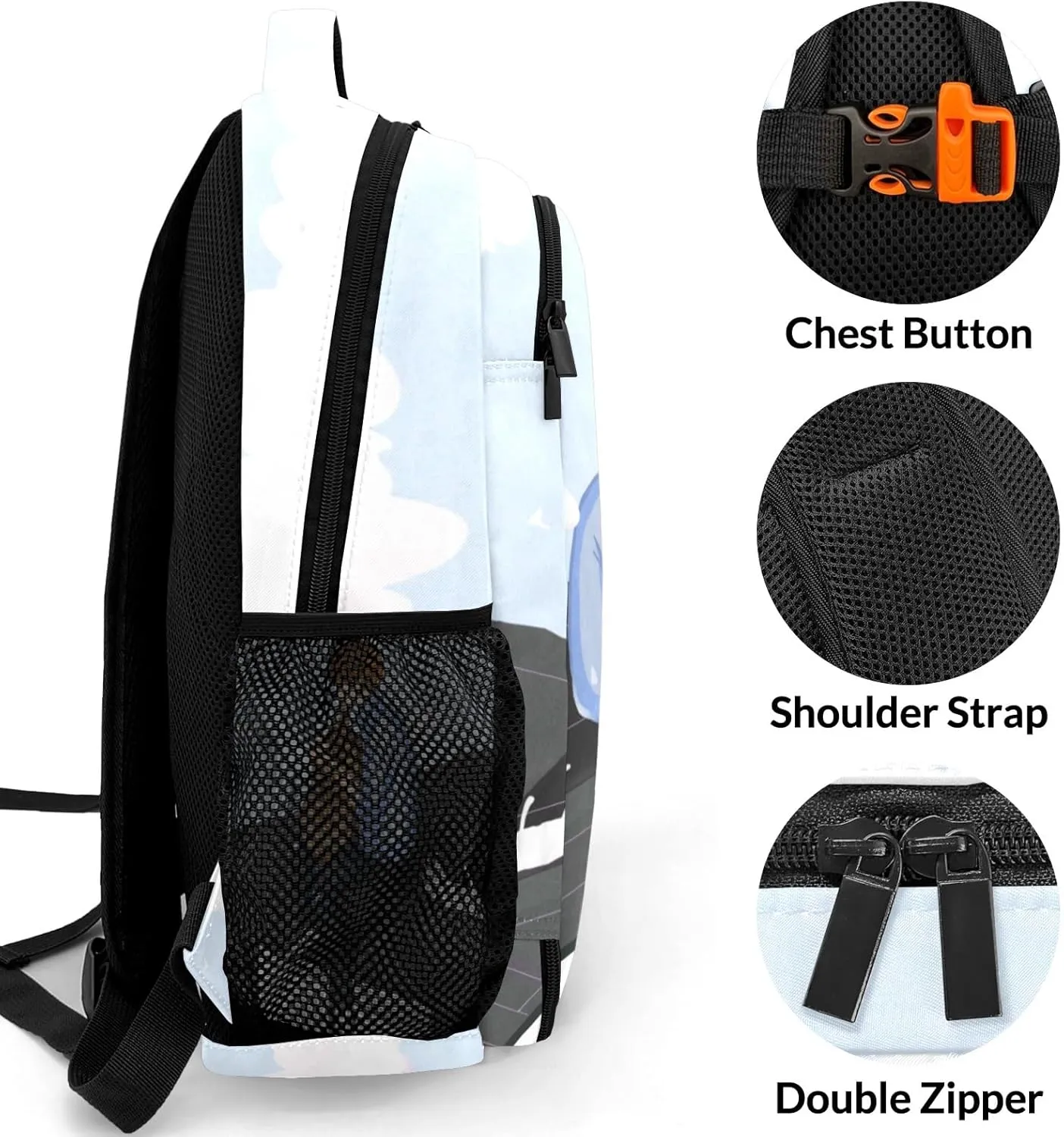Custom Guitar Lonely Boy Loves Music Backpack Custom Multifunctional Waterproof Laptop Bag for Travel Gift