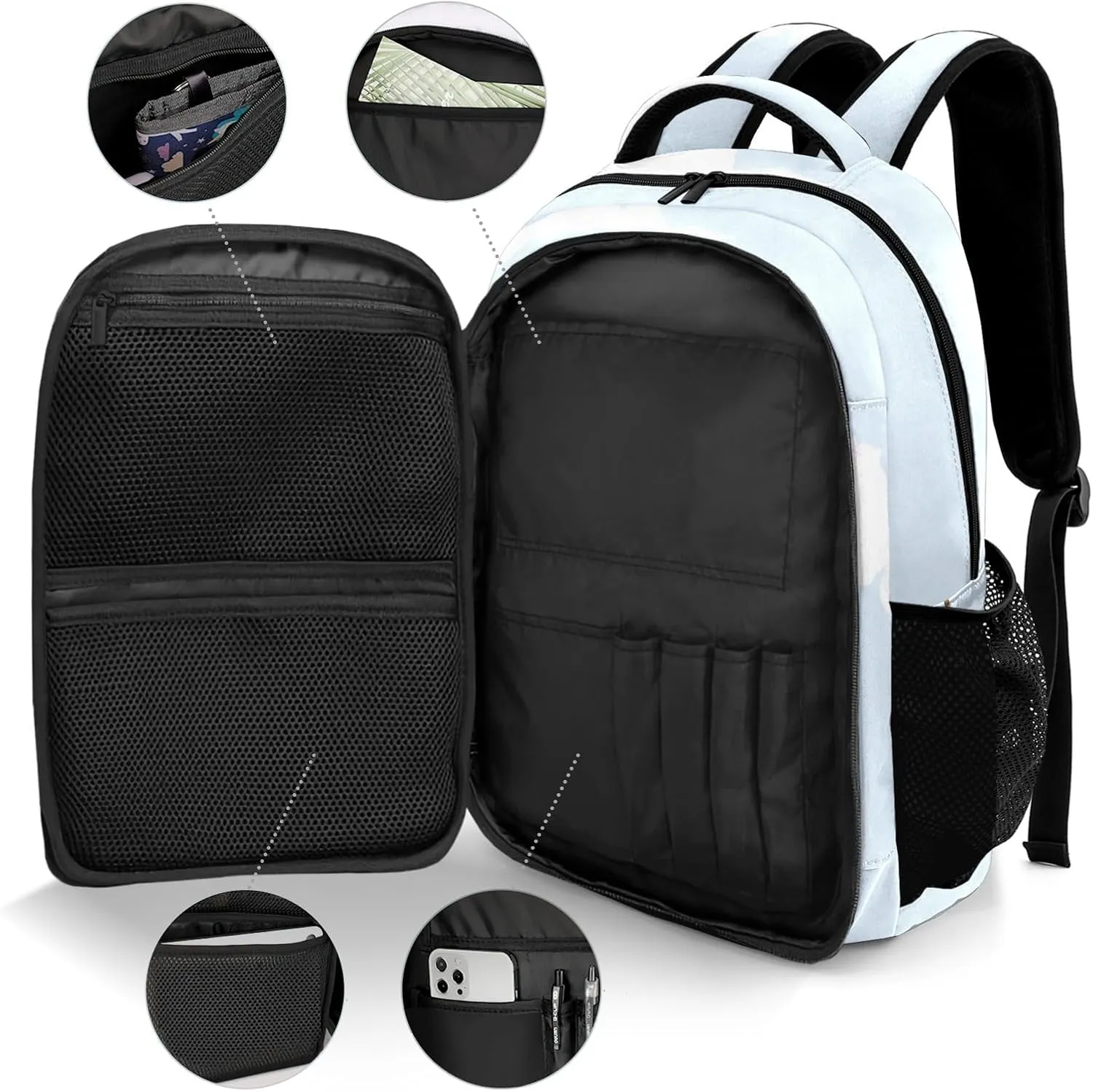 Custom Guitar Lonely Boy Loves Music Backpack Custom Multifunctional Waterproof Laptop Bag for Travel Gift