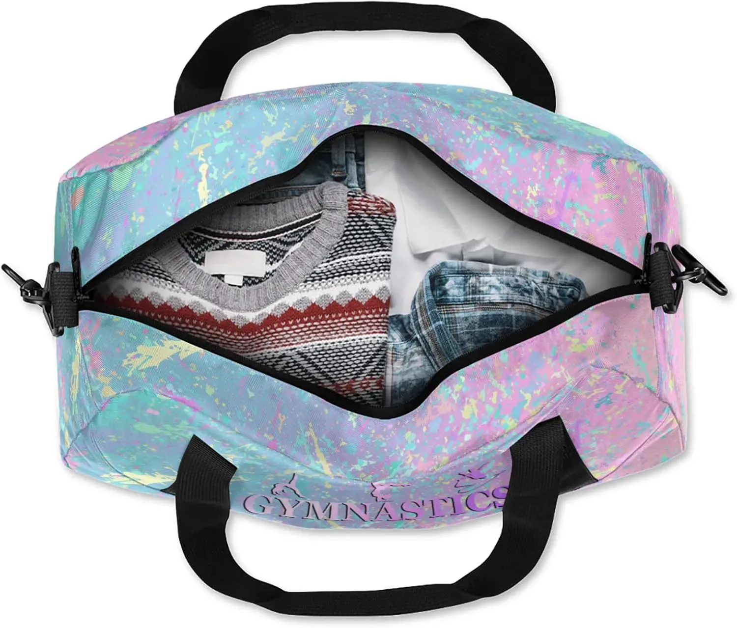 Custom Gymnastics Duffel Bag Personalized Name Dance Ballet Bags Waterproof Customized