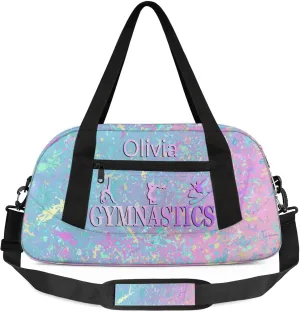 Custom Gymnastics Duffel Bag Personalized Name Dance Ballet Bags Waterproof Customized
