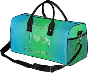 Custom Gymnastics Duffel Bag Personalized Name Dance Ballet Bags Waterproof