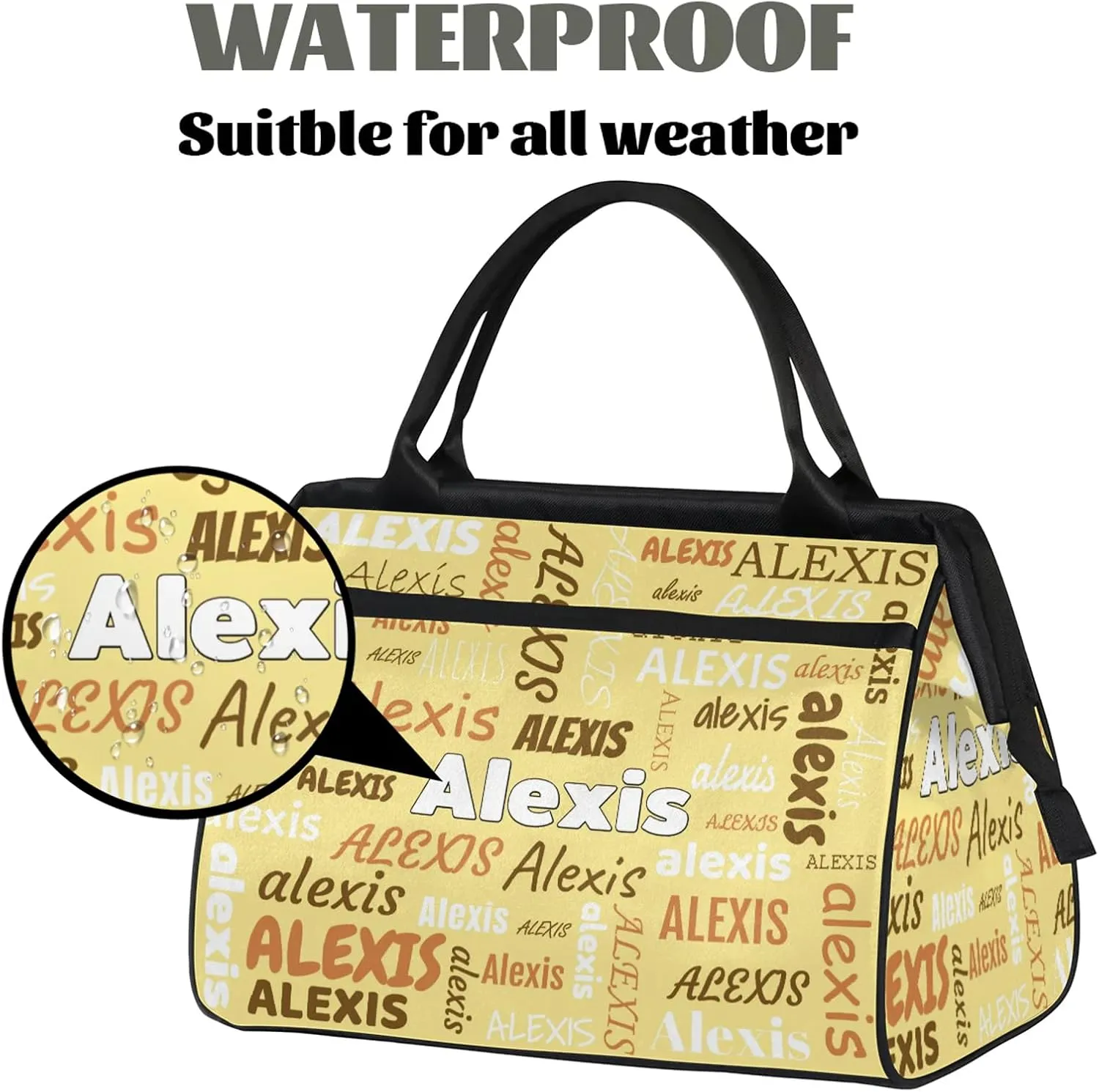 Custom Gymnastics Duffel Bag Personalized Name Dance Ballet Bags Waterproof