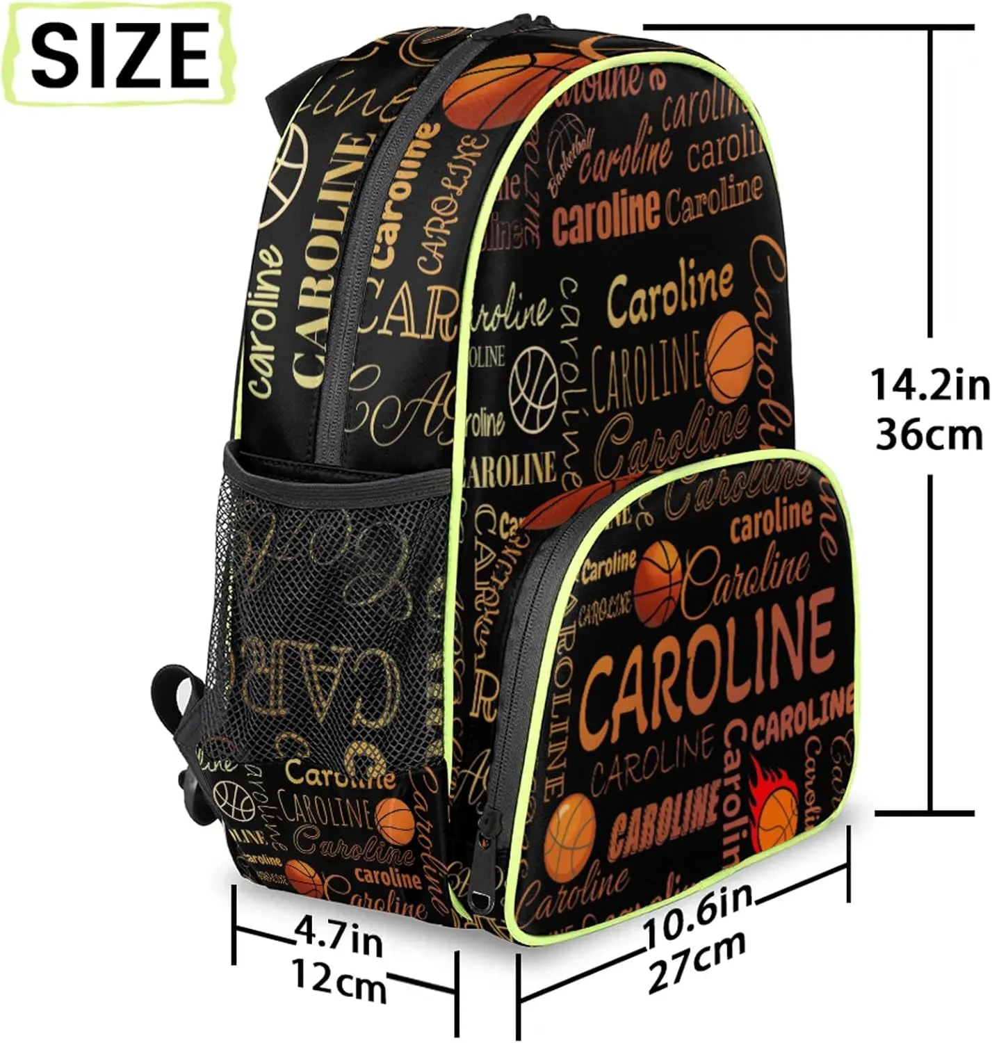 Custom Name Backpack Basketball Lightweight Personalized Shoulder Bag Backpacks Waterproof