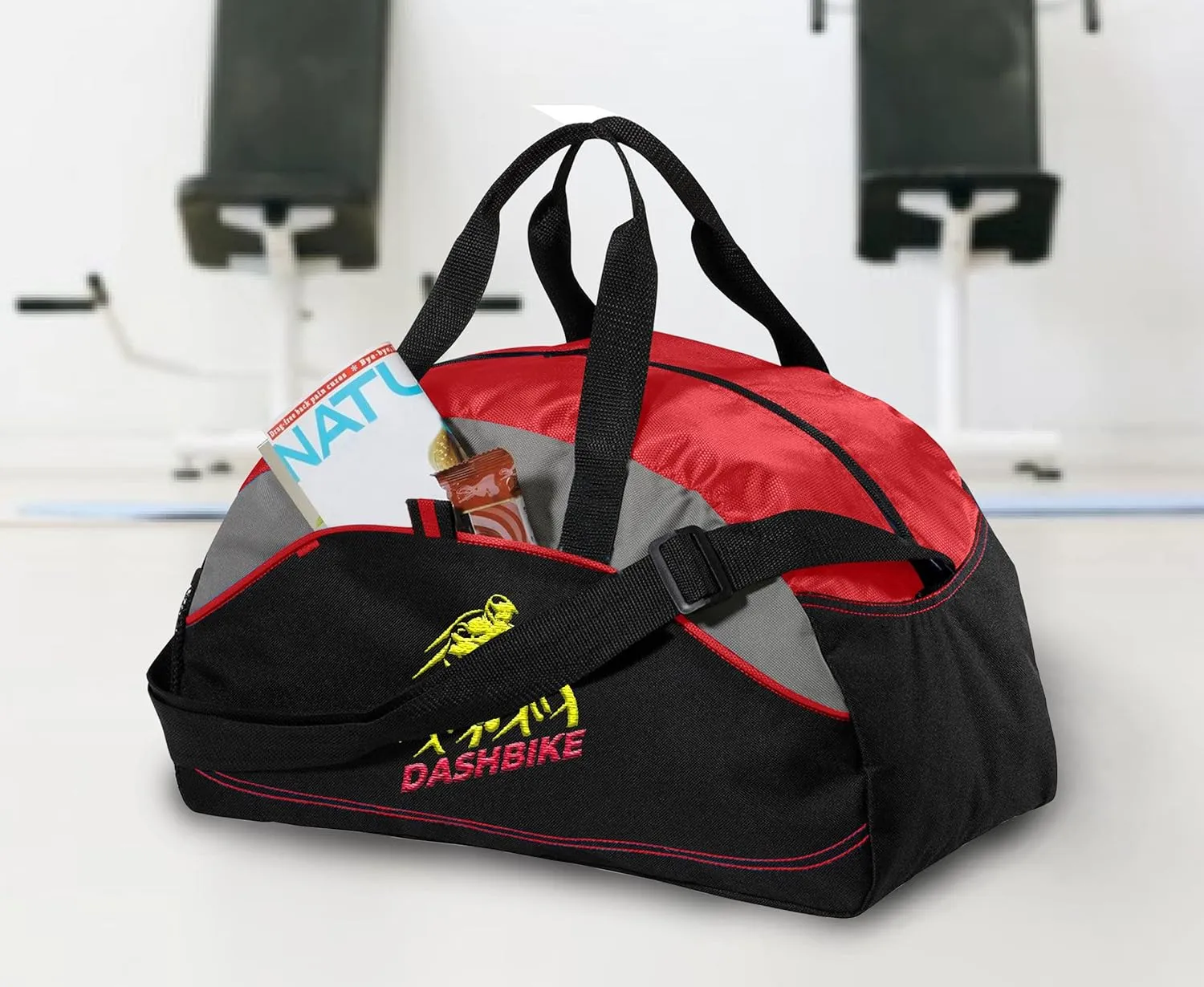 Custom Sport Duffel Bag Add Your Embroidered Logo 5/10 Pack Medium Sport Gym Water Resistant Duffel Bag Red