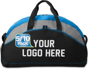 Custom Sport Duffel Bag Add Your Embroidered Logo 5/10 Pack Medium Sport Gym Water Resistant Duffel Bag Royal