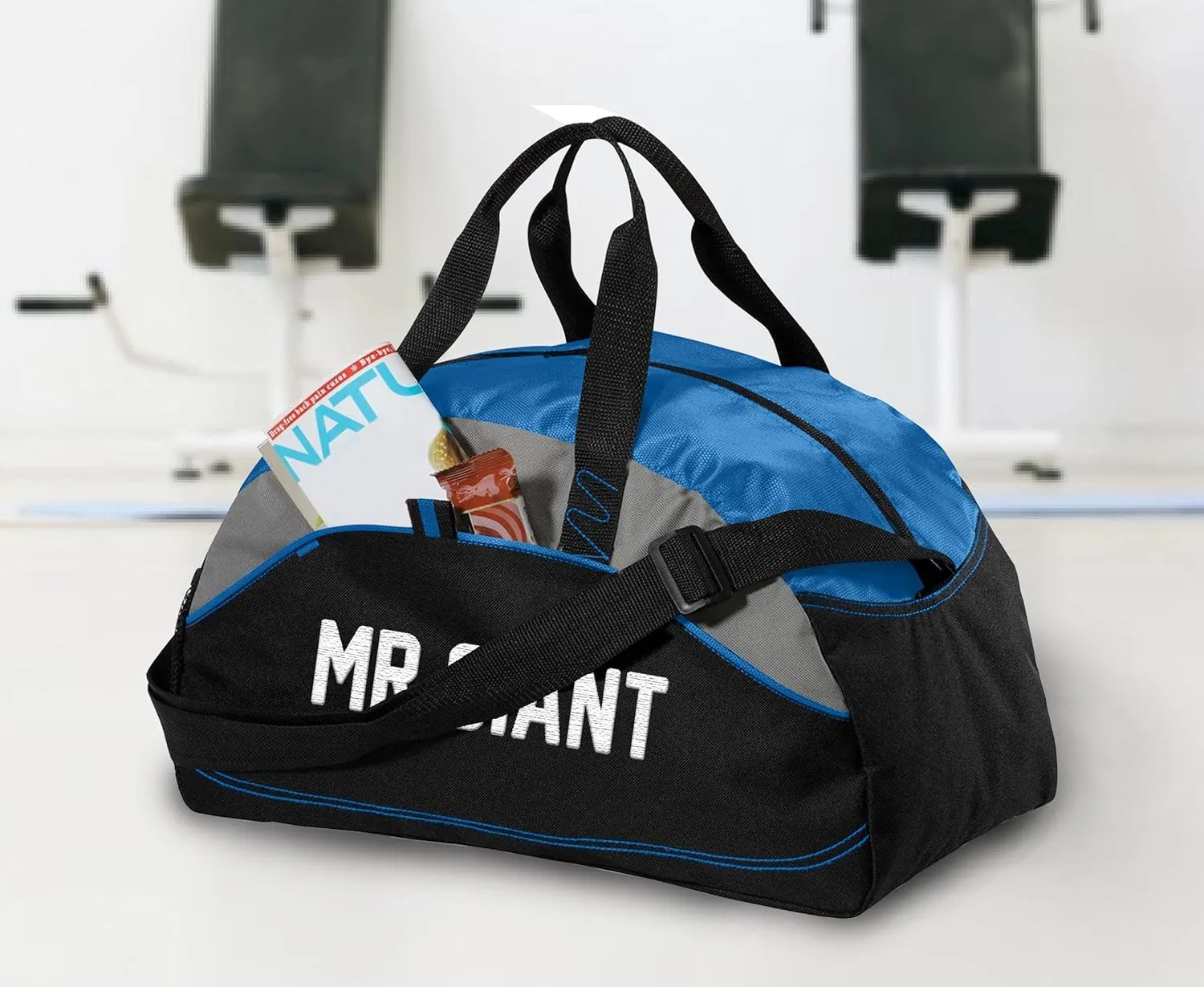 Custom Sport Duffel Bag Add Your Embroidered Logo 5/10 Pack Medium Sport Gym Water Resistant Duffel Bag Royal