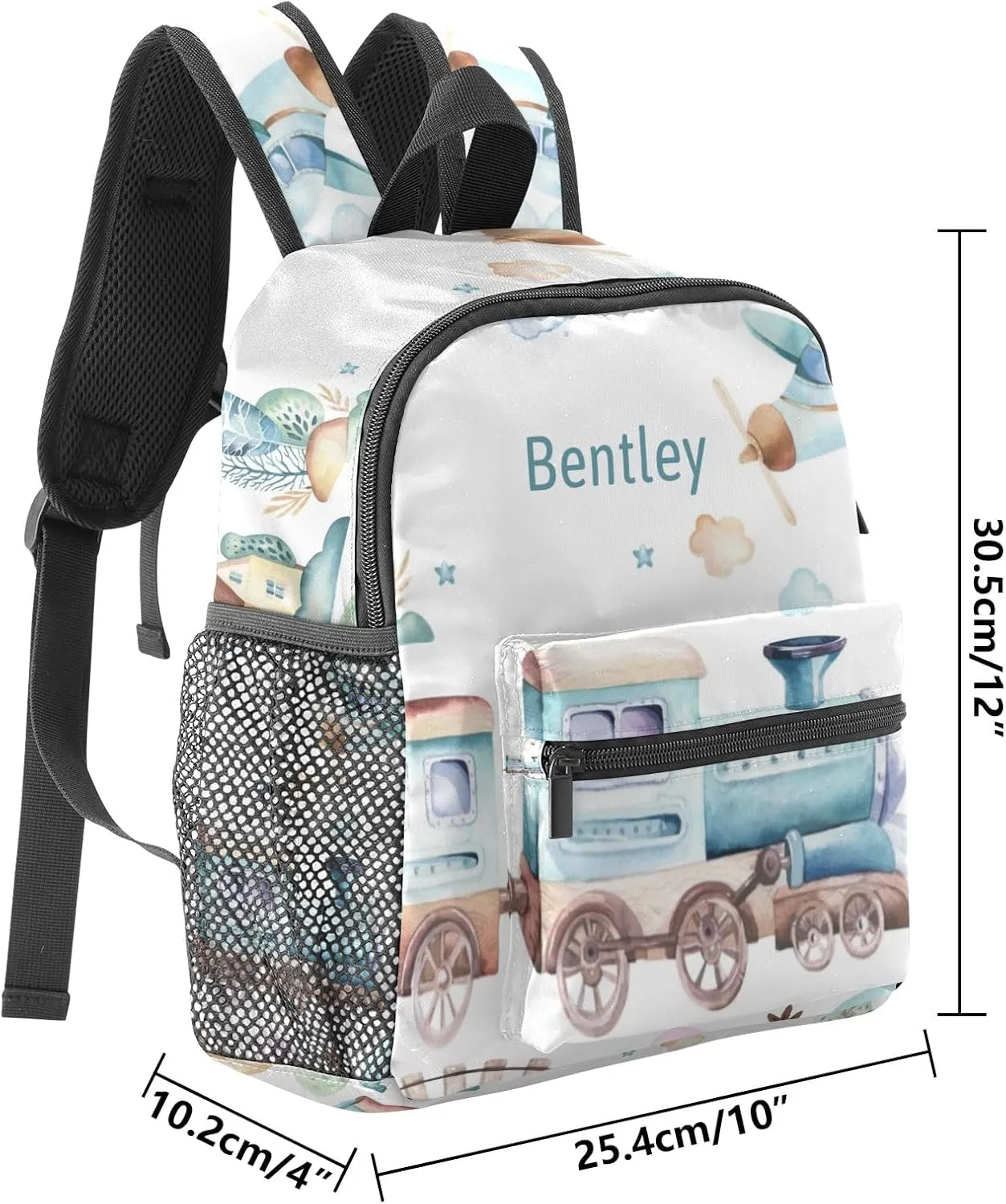 Custom Toddler Kids Bag,Star Airplane Train Personalized Preschool Backpack for Gift Boys Girl Nursery Bags