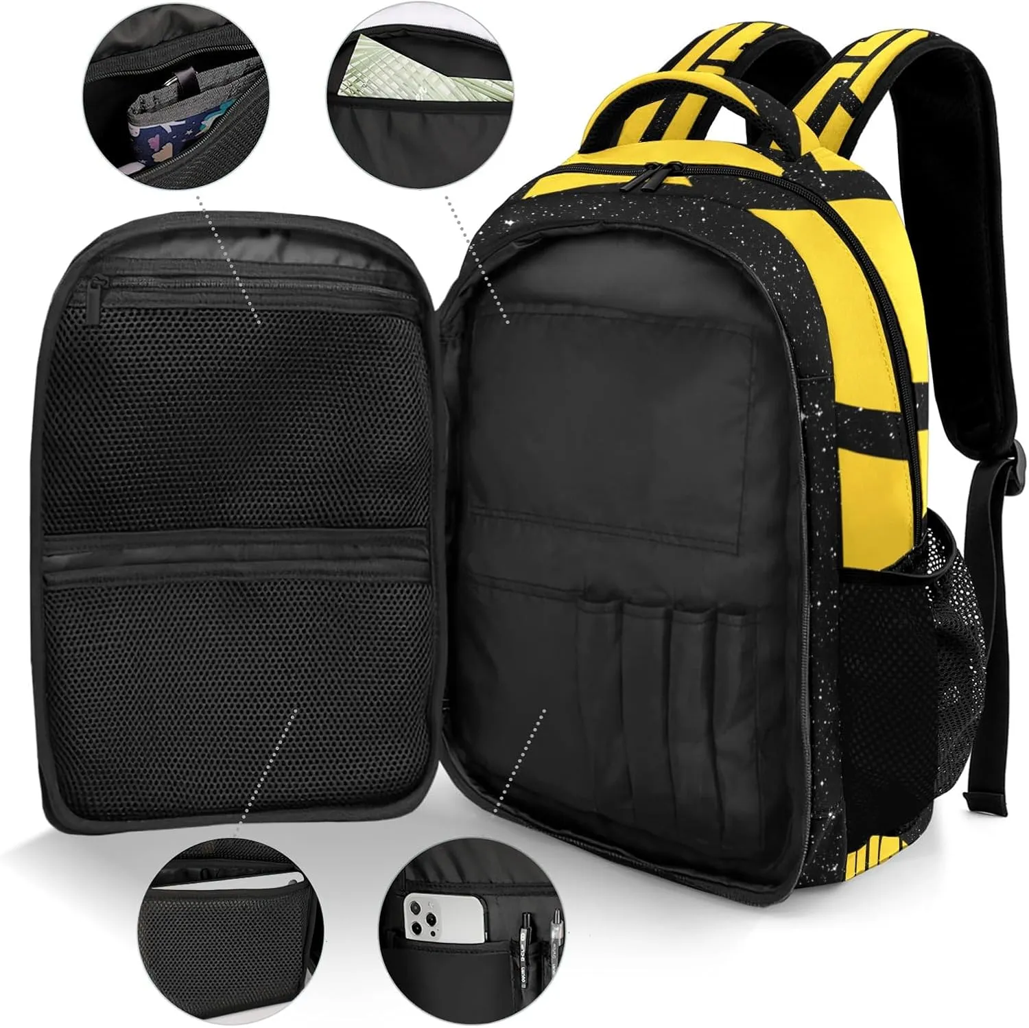 Custom Water Polo Boy Sport Backpack Name Casual Bag Book Pack Daypack for Women Men Camping Hiking Bling Glitter Print