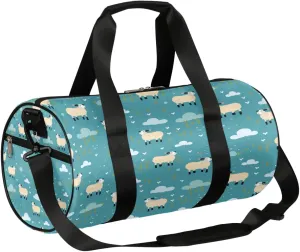 Cute Animal Sports Gym Bag Duffel Bags Workout Lightweight Shoulder Weekender Bag Travel Duffel Bag for Men Women(Little Sheep)